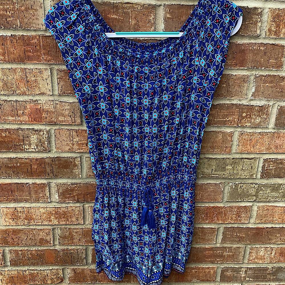 Justice Girls size 18 Blue & Red Romper